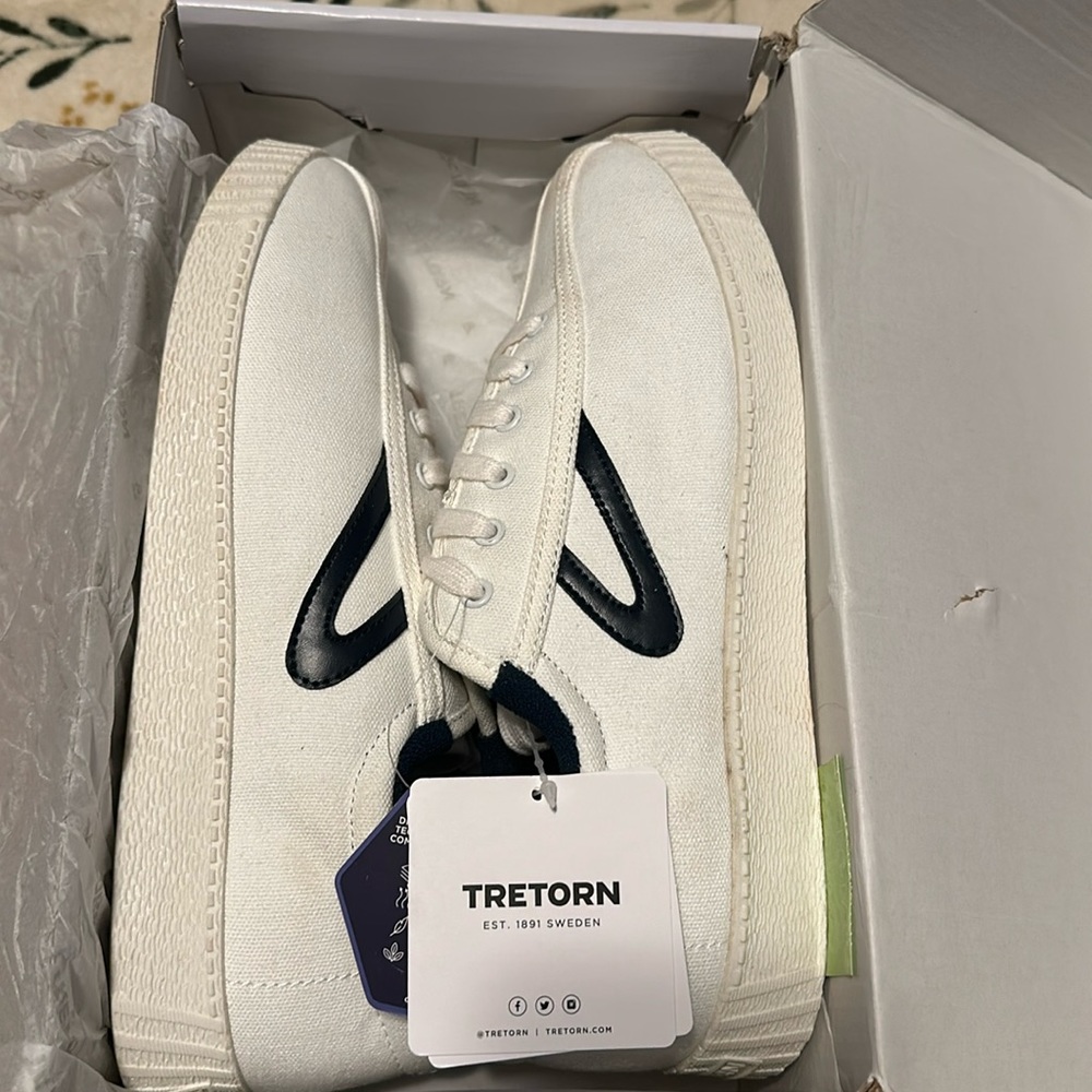 Tretorn canvas shoes; size 8.5; Brand new in box